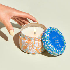 Havana Vanilla Pattern Play Printed Travel Tin Candle