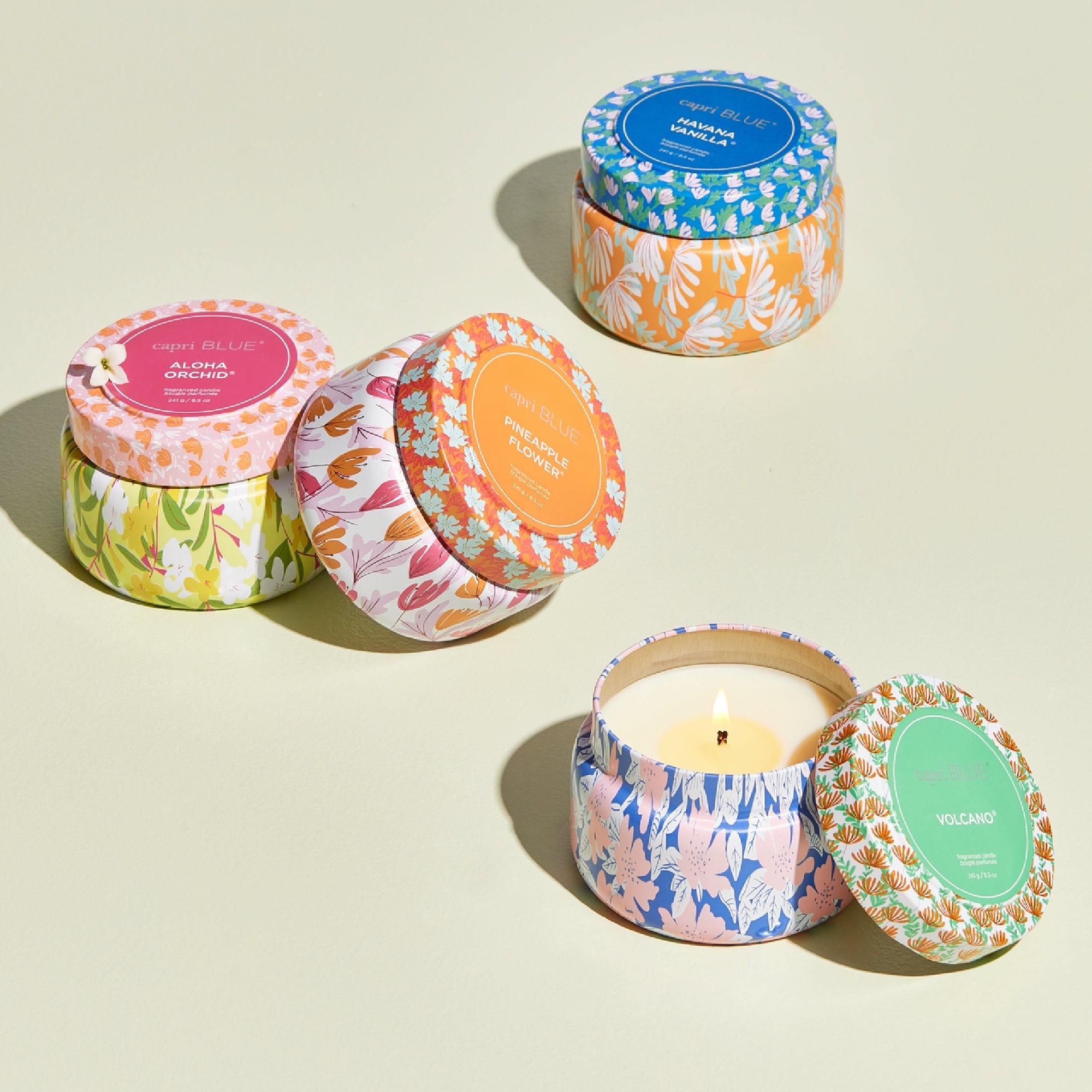 Havana Vanilla Pattern Play Printed Travel Tin Candle
