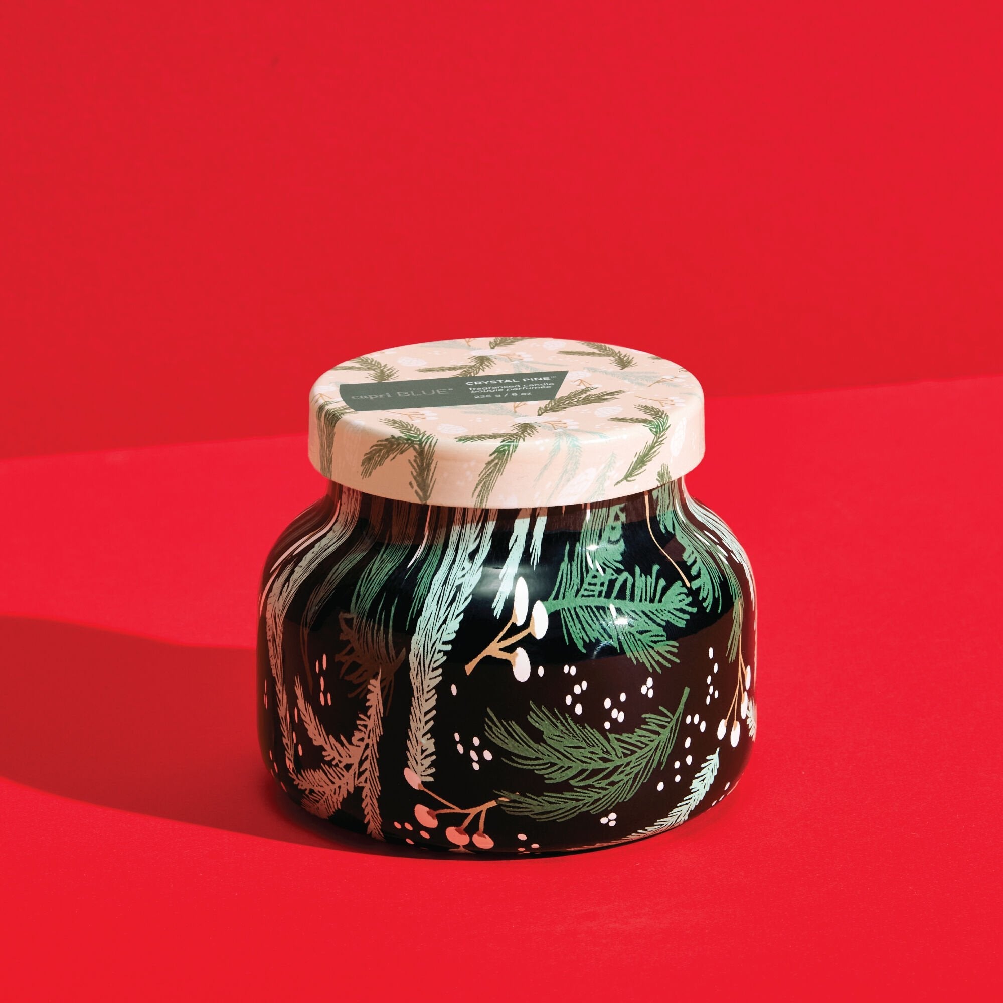 Crystal Pine Holiday Pattern Play Petite Candle