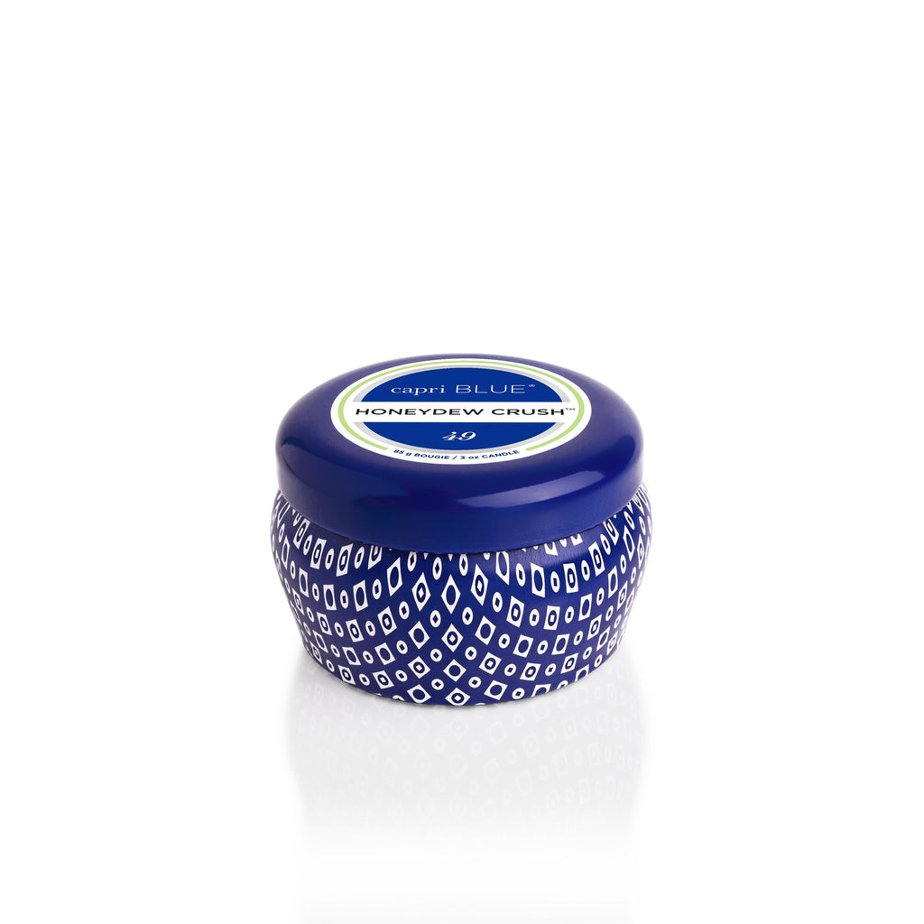Honeydew Crush Blue Mini Tin Candle