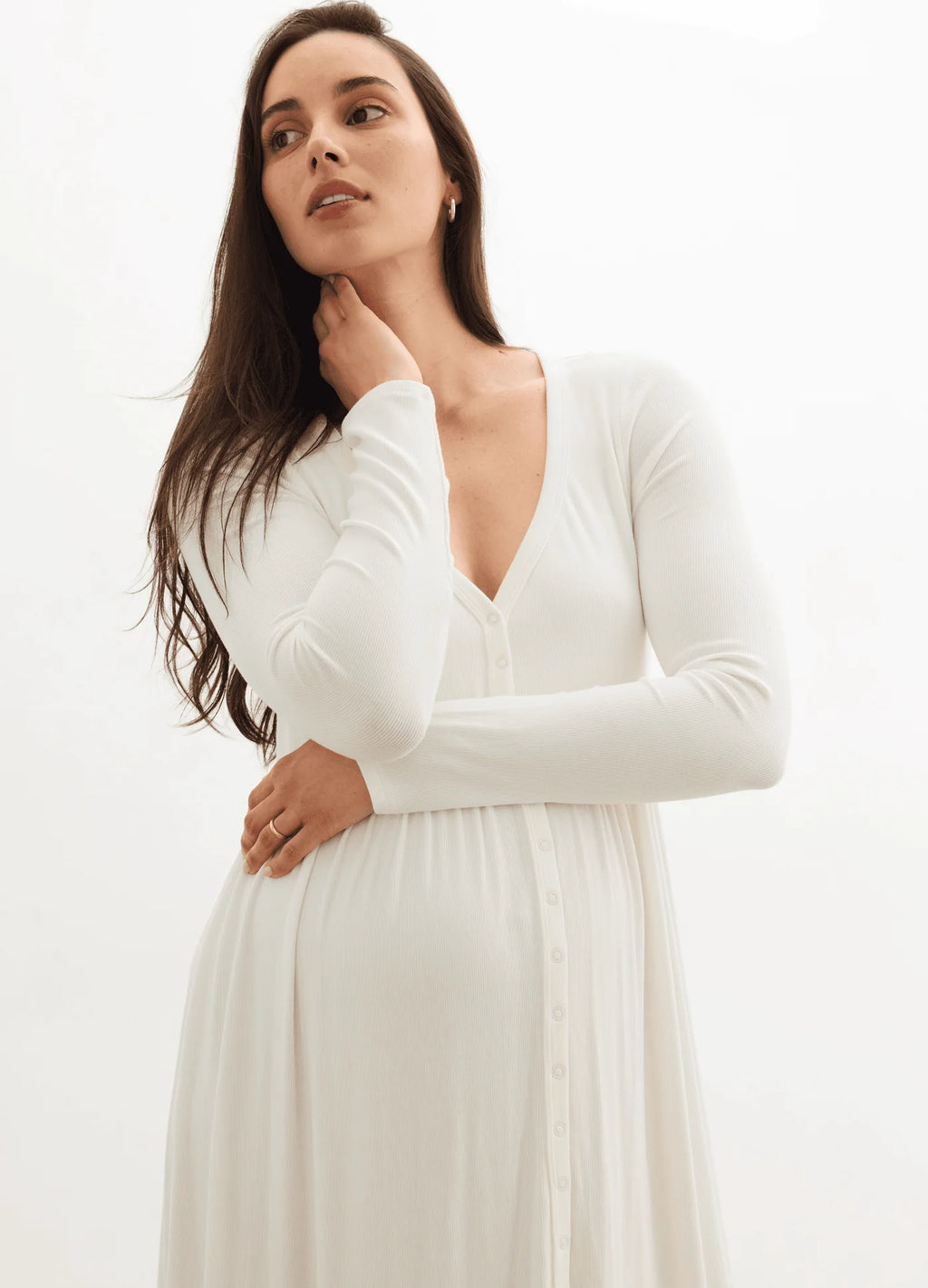 The Softest Rib Nursing Dress