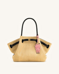 Playful Pig Bag Charm - Pink