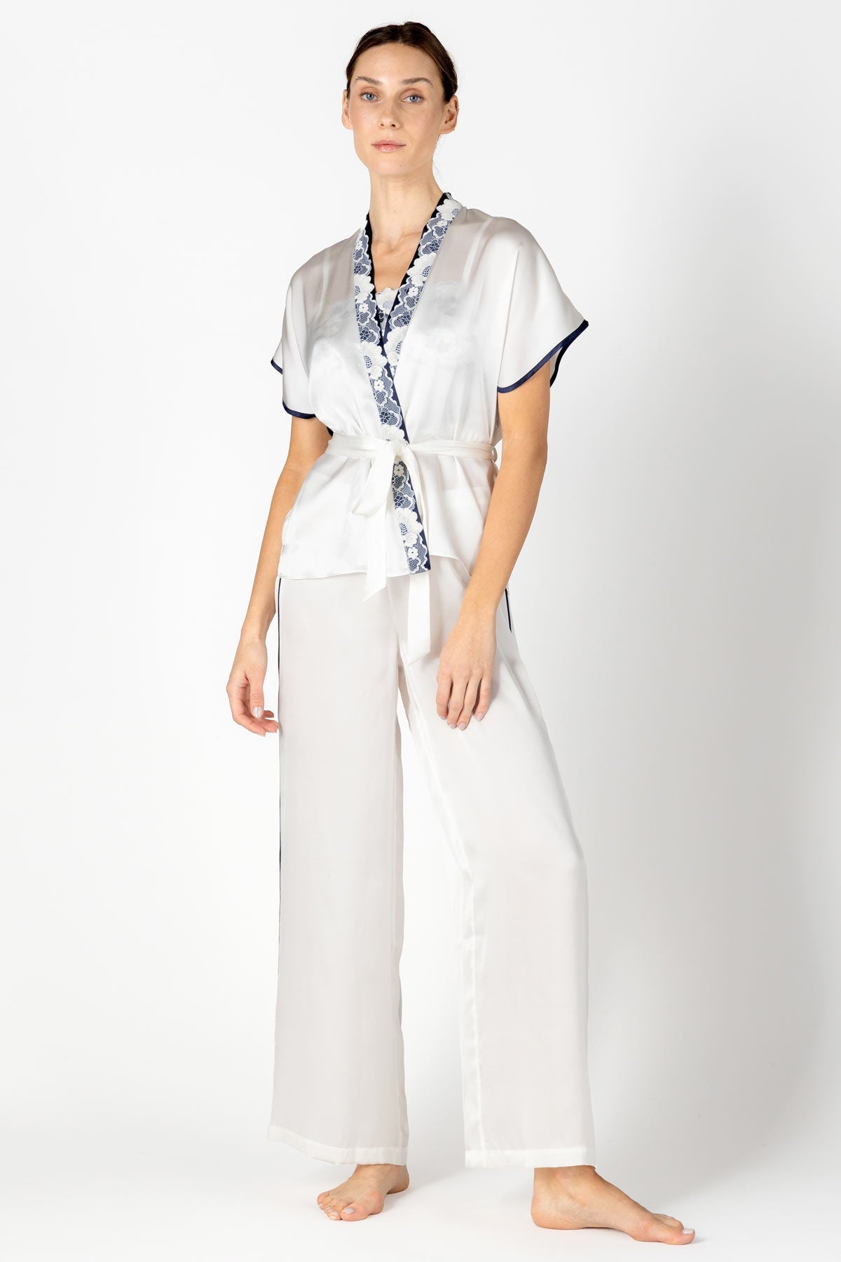 Marisa Charming Silk Kimono Wrap Jacket