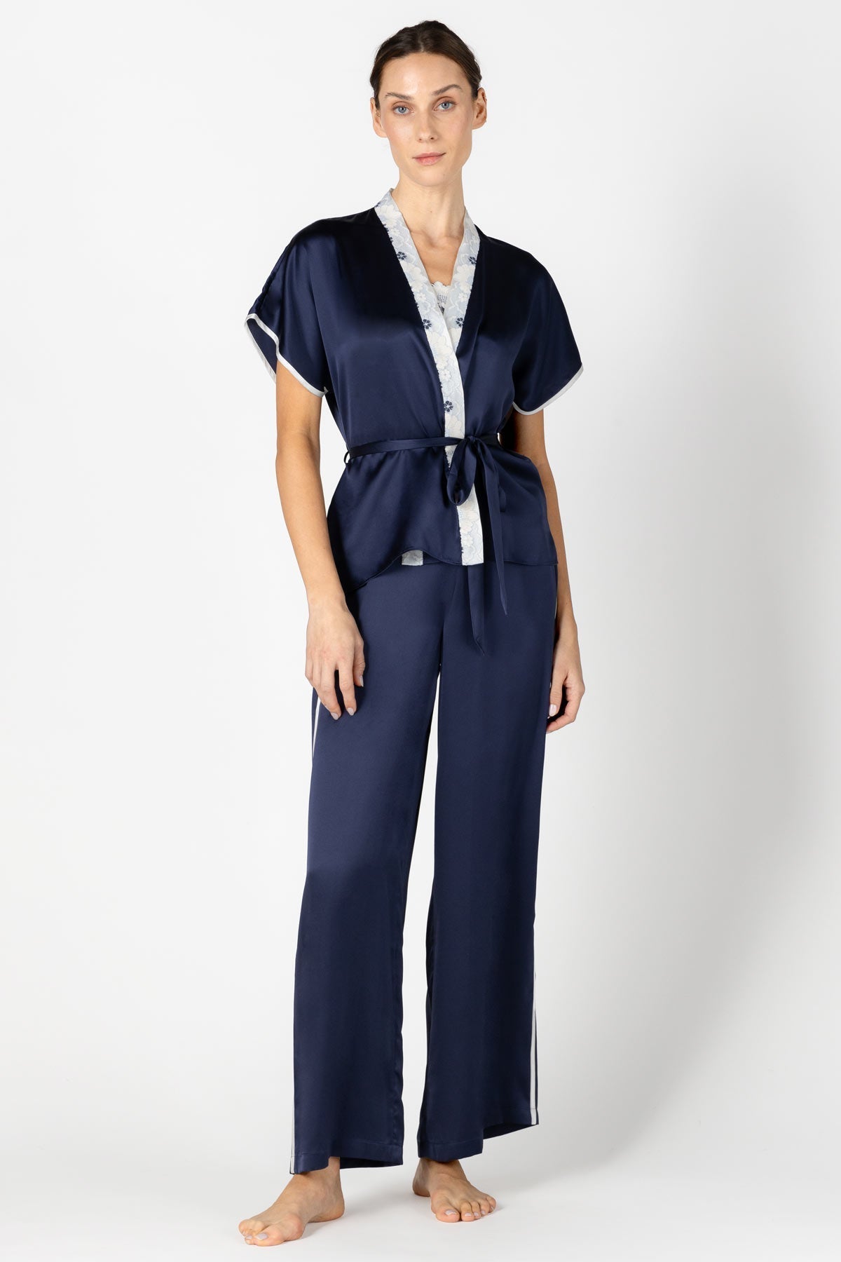 Marisa Charming Silk Kimono Wrap Jacket