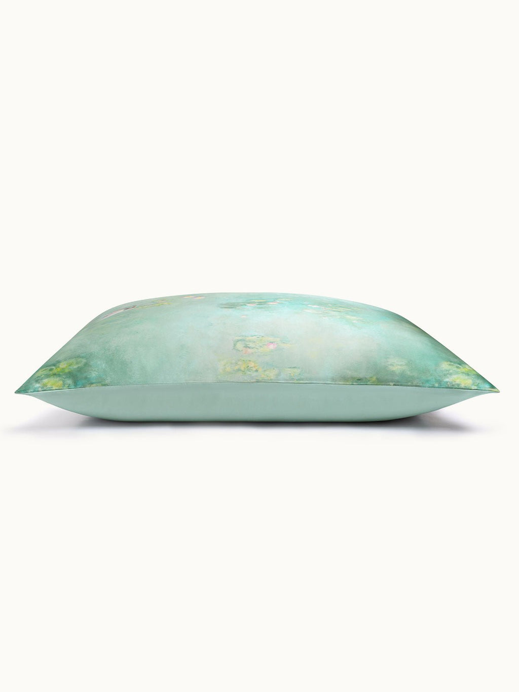 Monet Inspired Premium Silk Pillowcase – Water Lilies Green