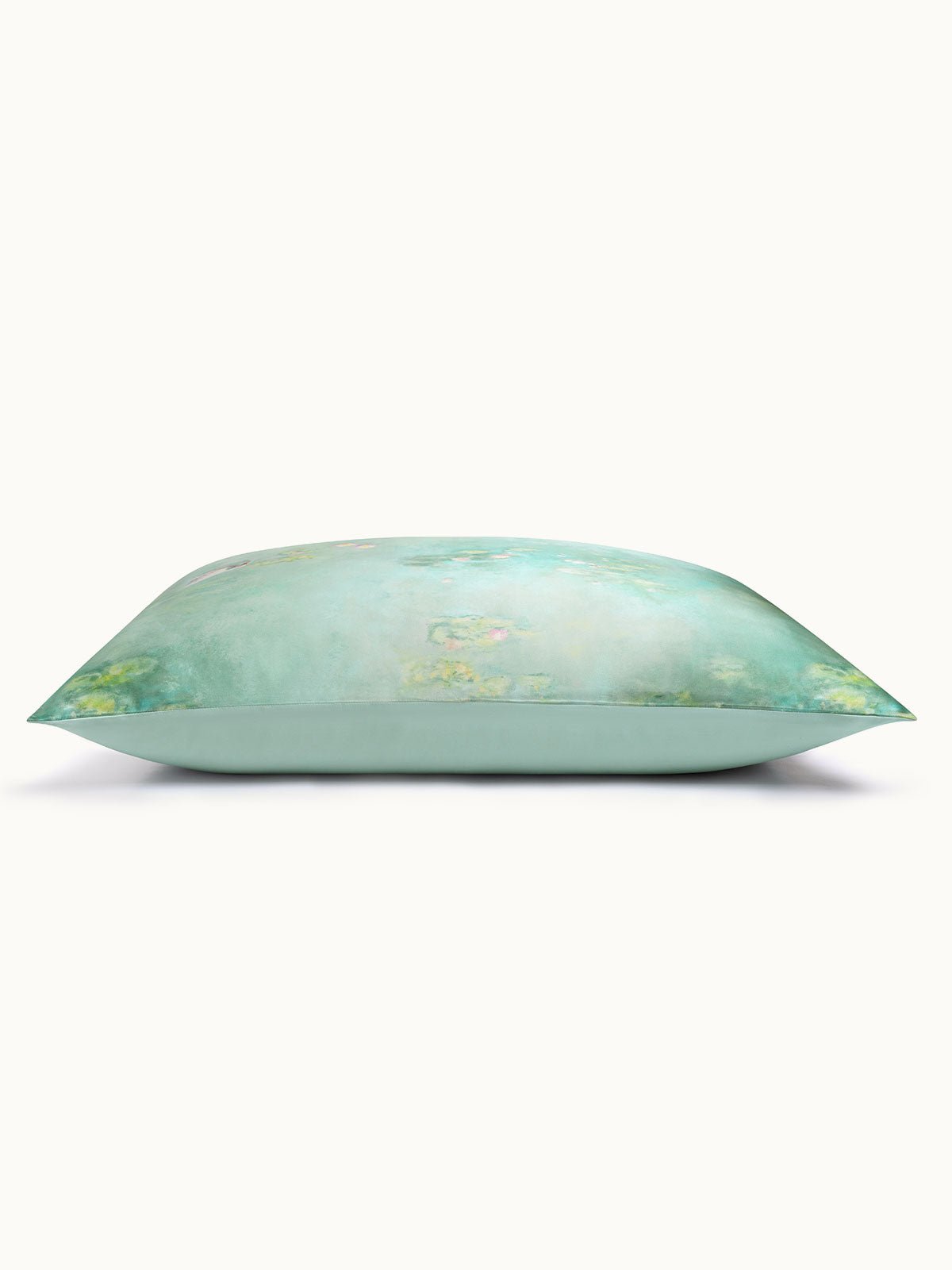 Monet Inspired Premium Silk Pillowcase – Water Lilies Green