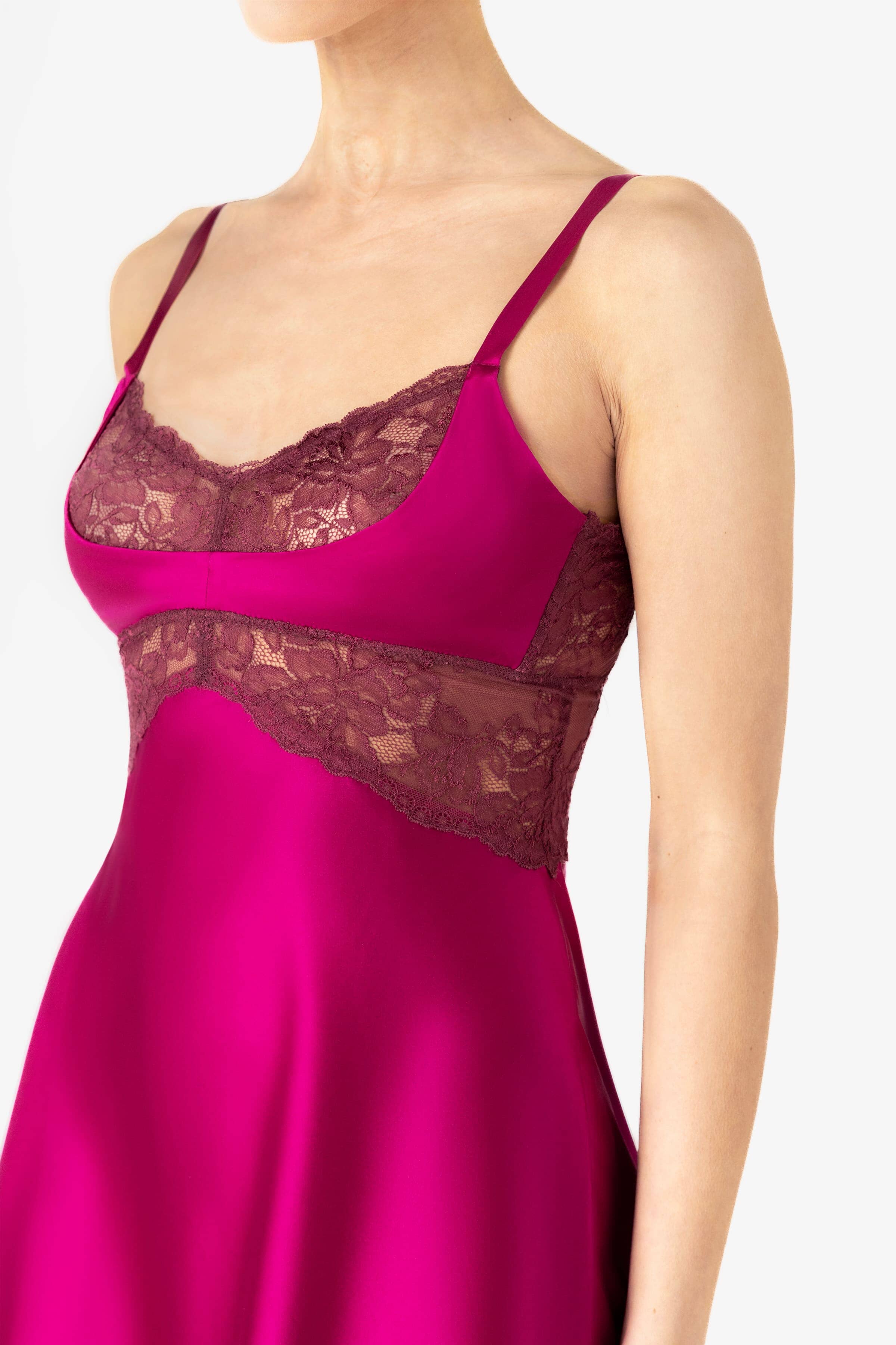 Morgan Cradle Bust Silk Chemise
