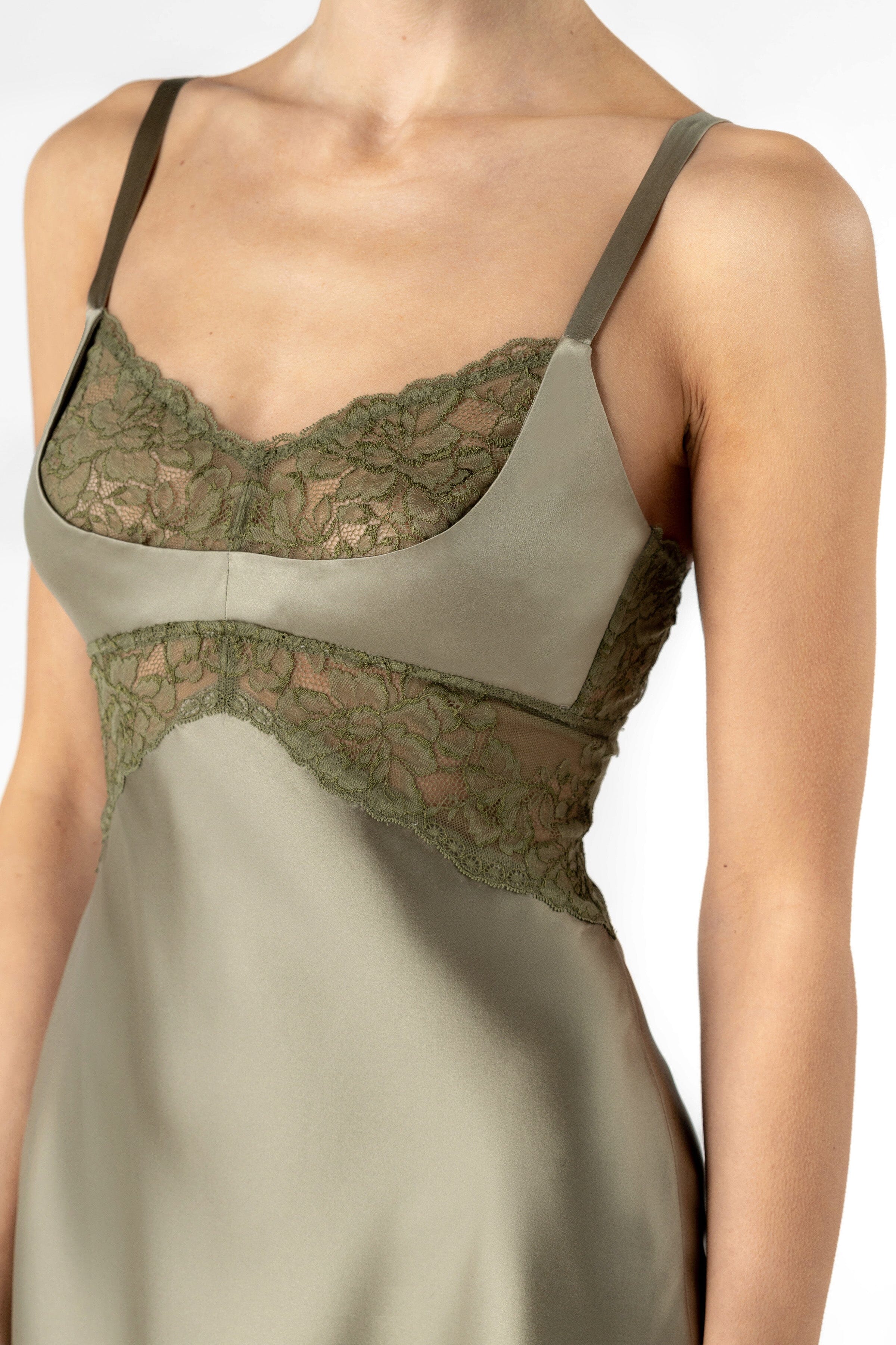 Morgan Cradle Bust Silk Chemise