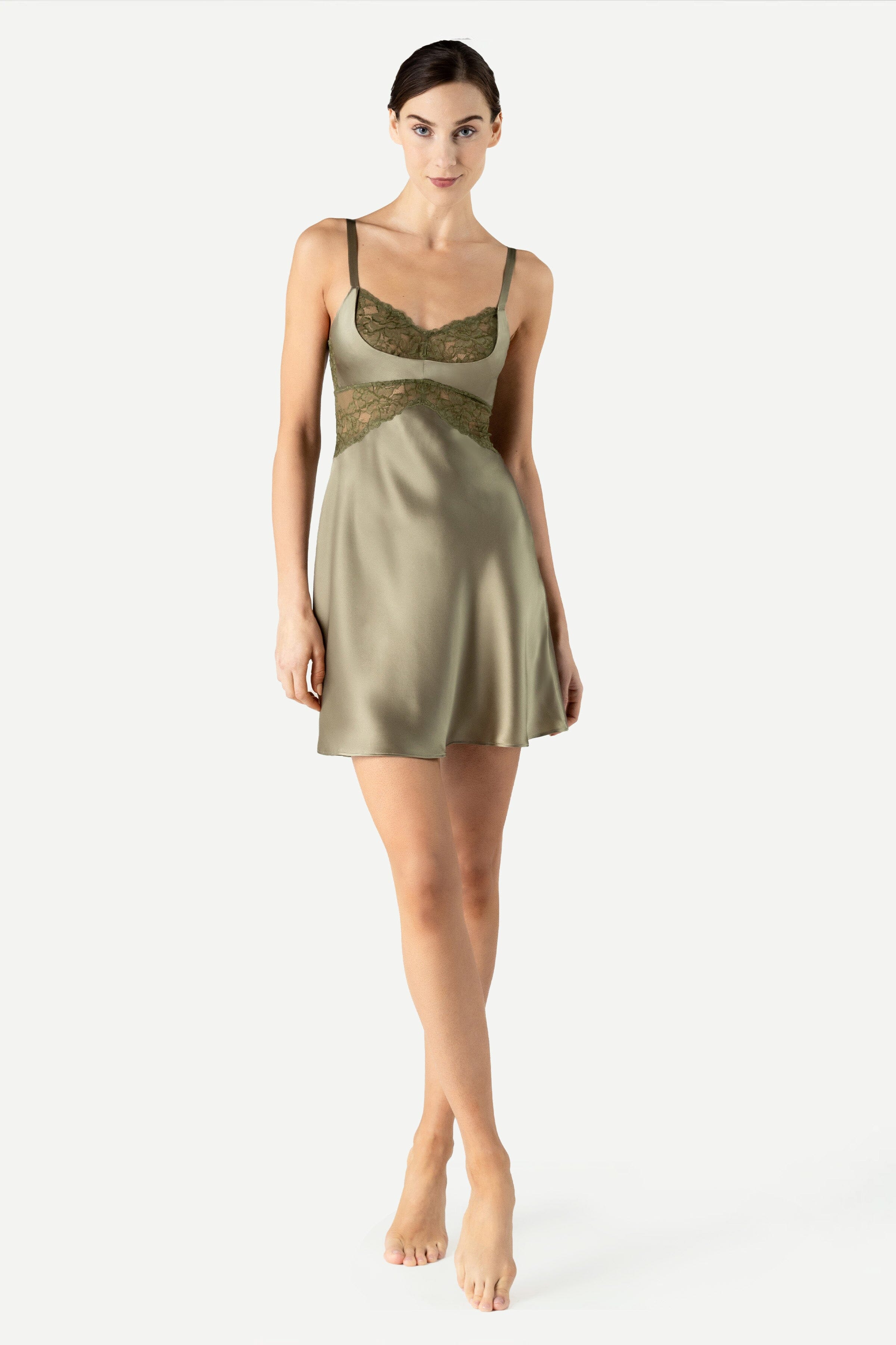 Morgan Cradle Bust Silk Chemise