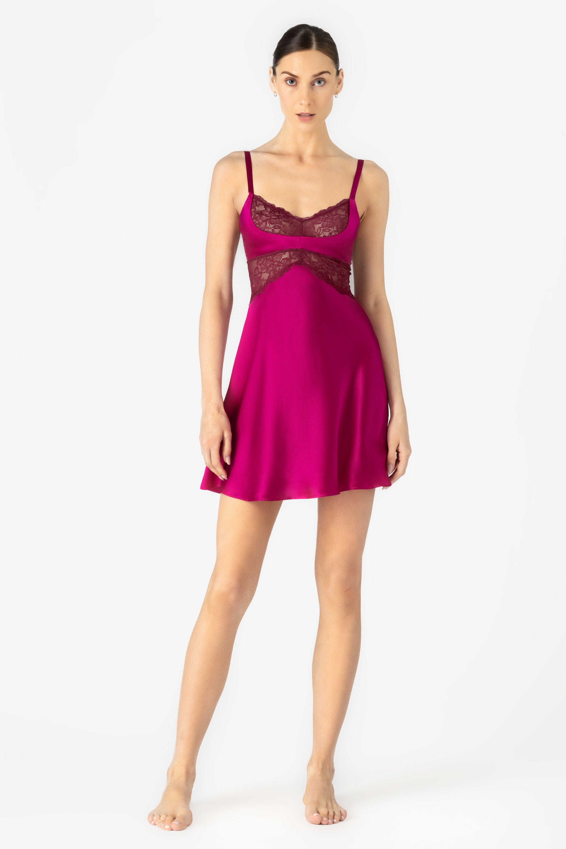 Morgan Cradle Bust Silk Chemise
