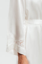 Morgan Iconic Short Silk Robe