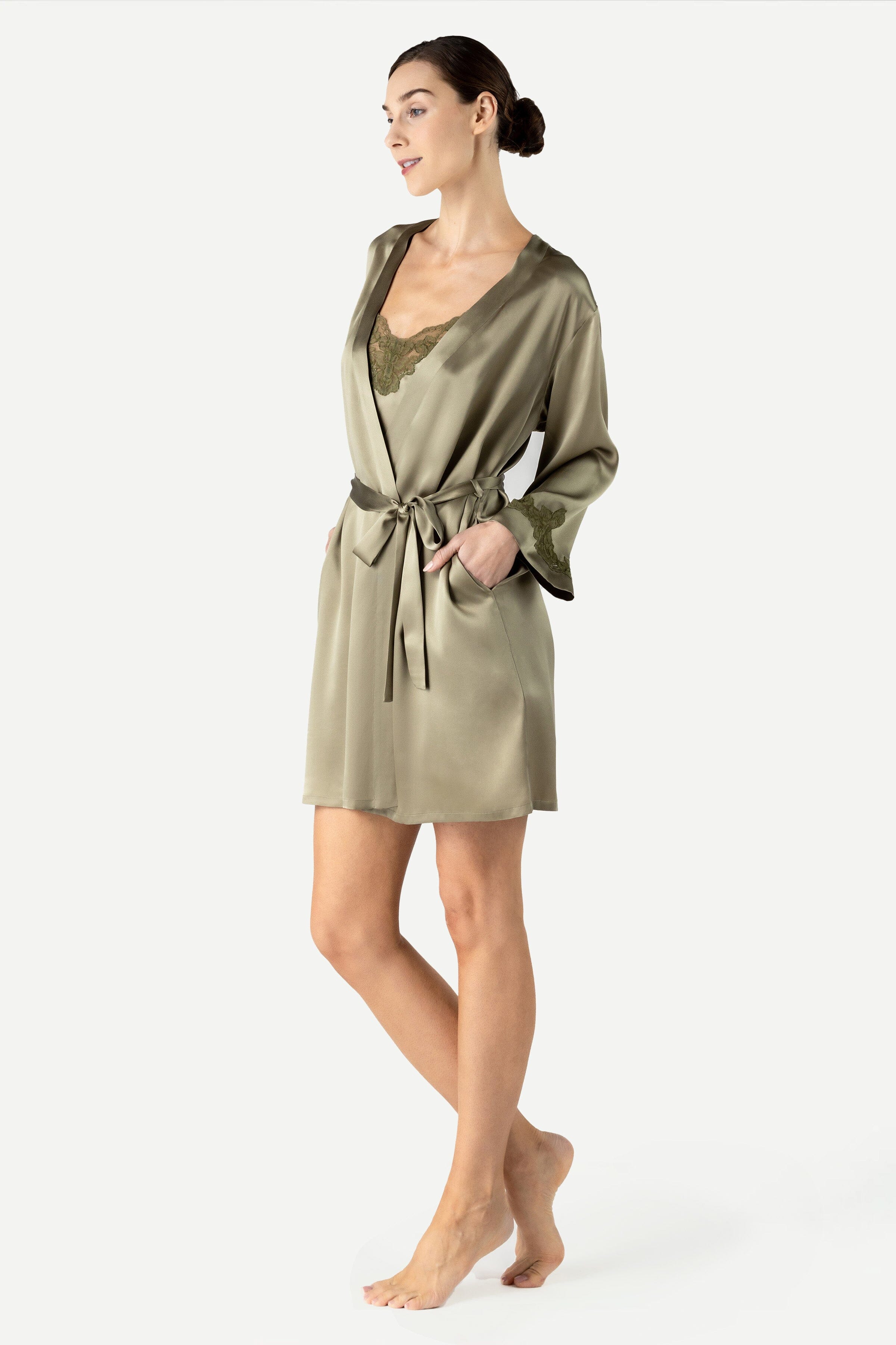 Morgan Iconic Short Silk Robe