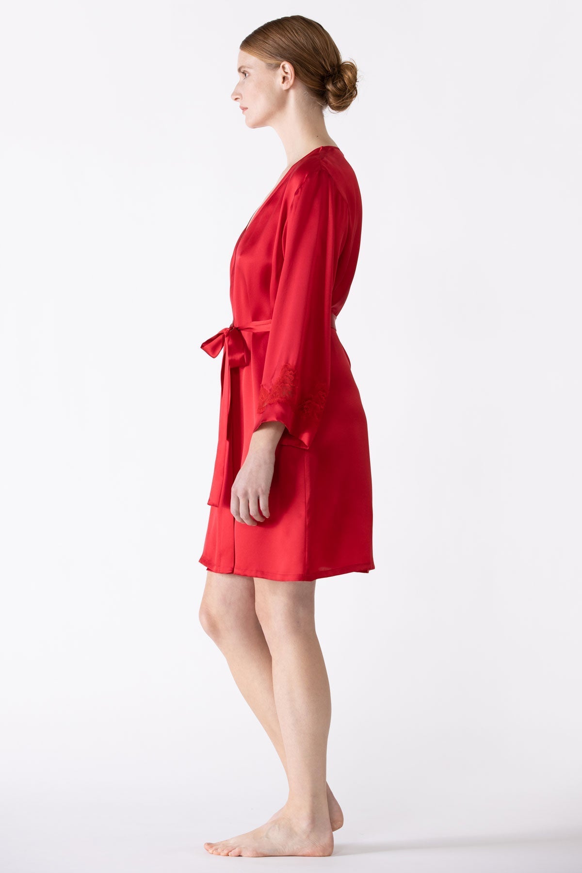 Morgan Iconic Short Silk Robe