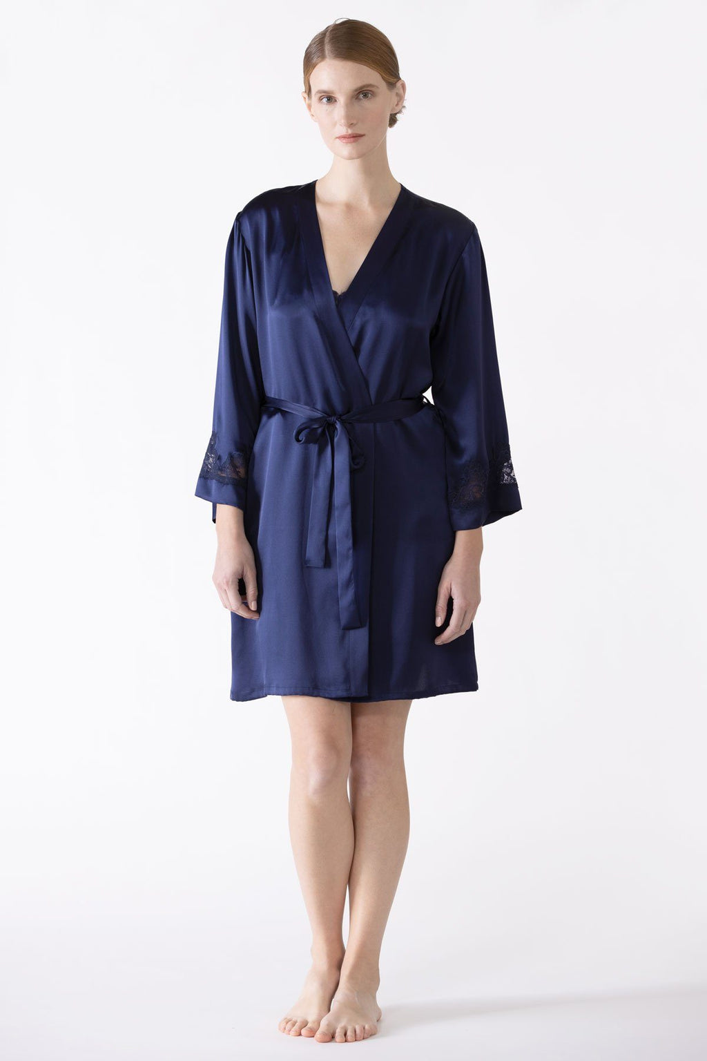 Morgan Iconic Short Silk Robe