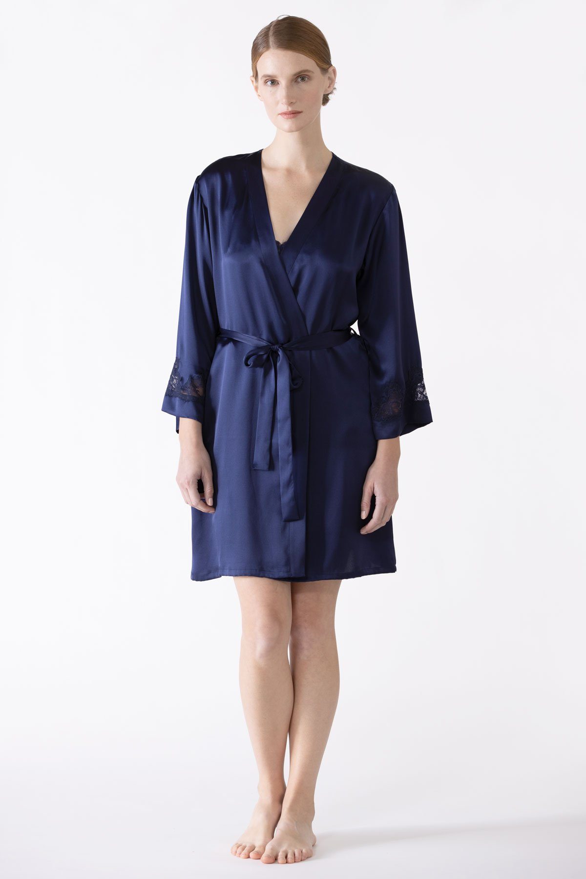 Morgan Iconic Short Silk Robe