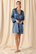 Morgan Iconic Short Silk Robe