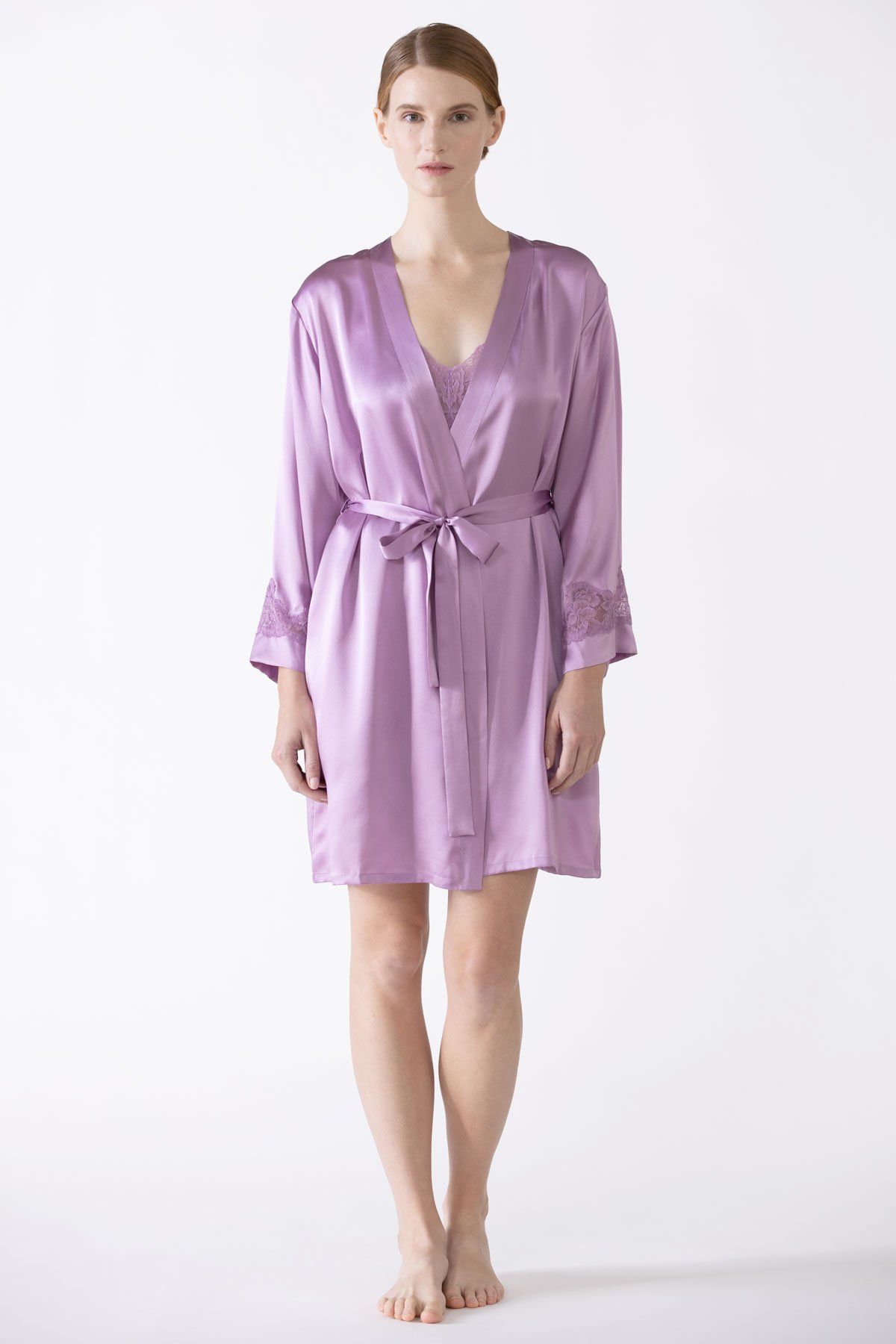 Morgan Iconic Short Silk Robe