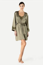 Morgan Iconic Short Silk Robe