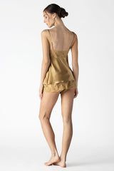 Morgan Lace Spaghetti Silk Camisole without lace hem