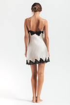 Morgan Lace Spaghetti Silk Chemise
