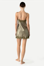 Morgan Lace Spaghetti Silk Chemise