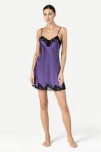 Morgan Lace Spaghetti Silk Chemise