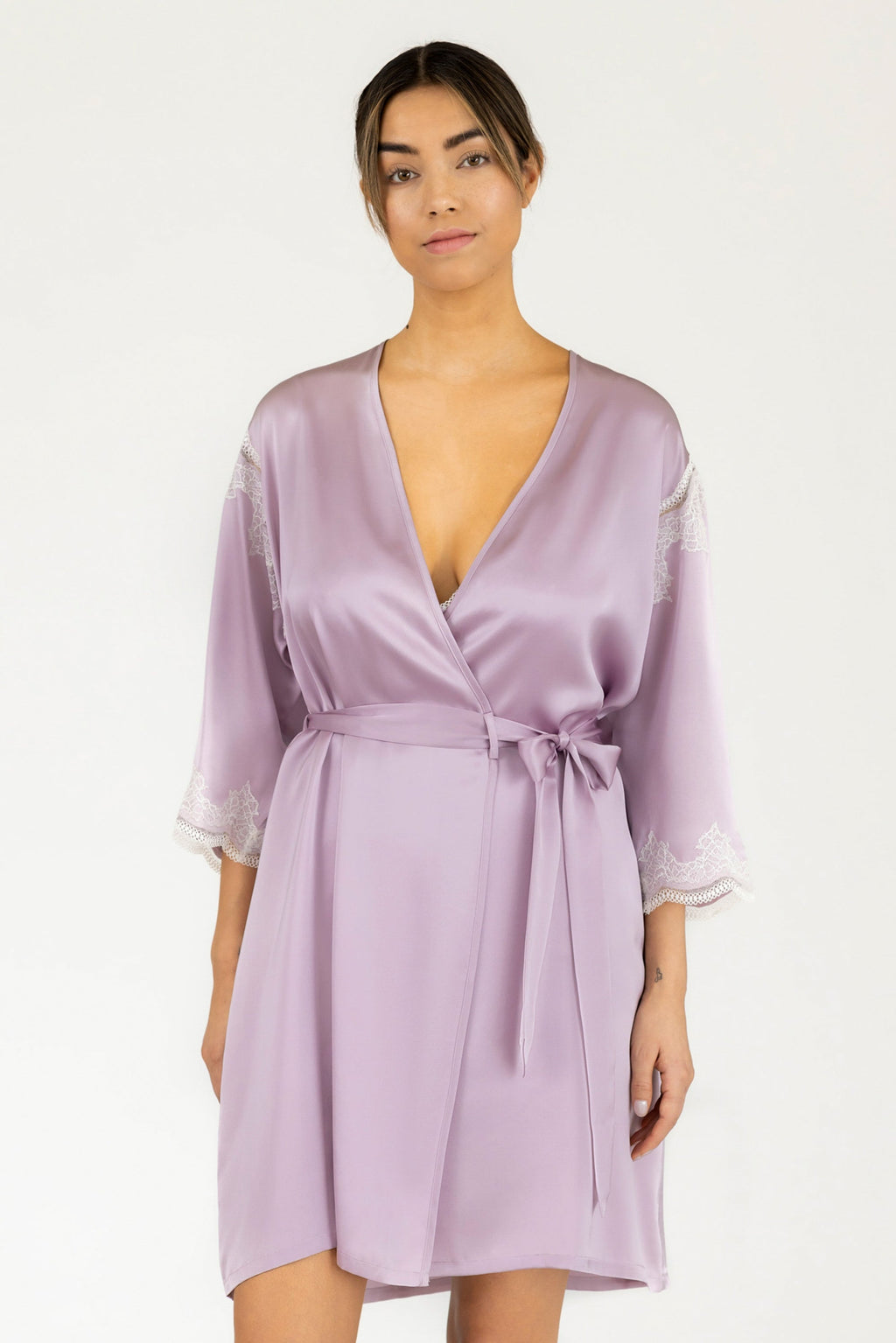 Allegra Soulful Short Silk Robe