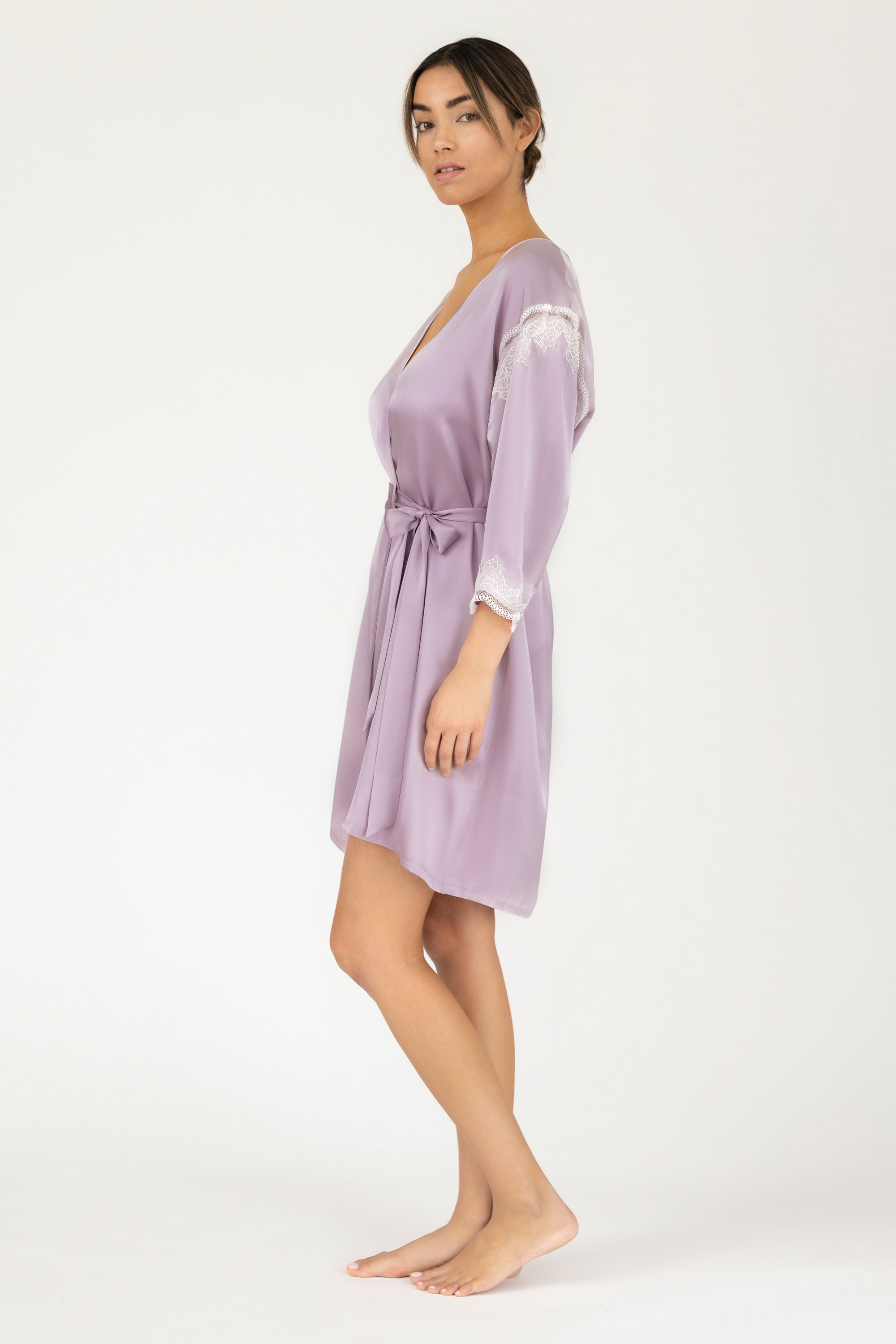 Allegra Soulful Short Silk Robe
