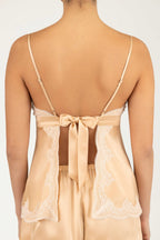 Allegra Soulful Tie-back Silk Cami Set
