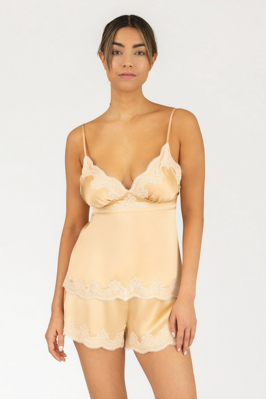 Allegra Soulful Tie-back Silk Cami Set