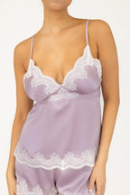 Allegra Soulful Tie-back Silk Cami Set