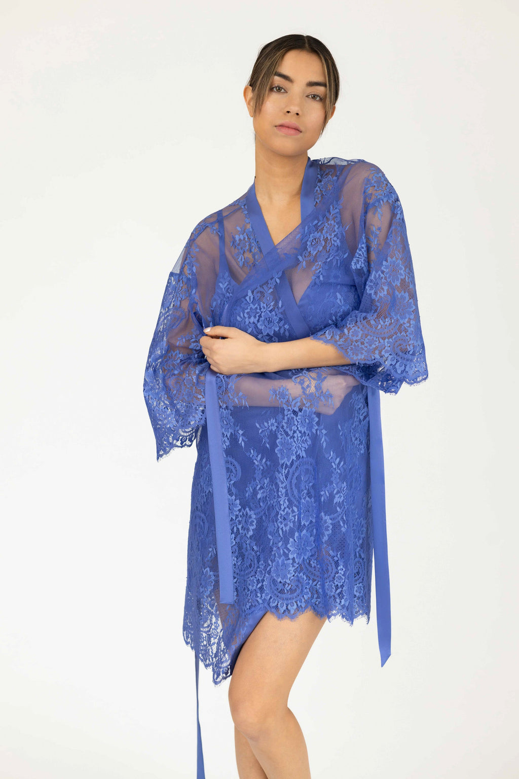 Hailey Love Short Lace Robe