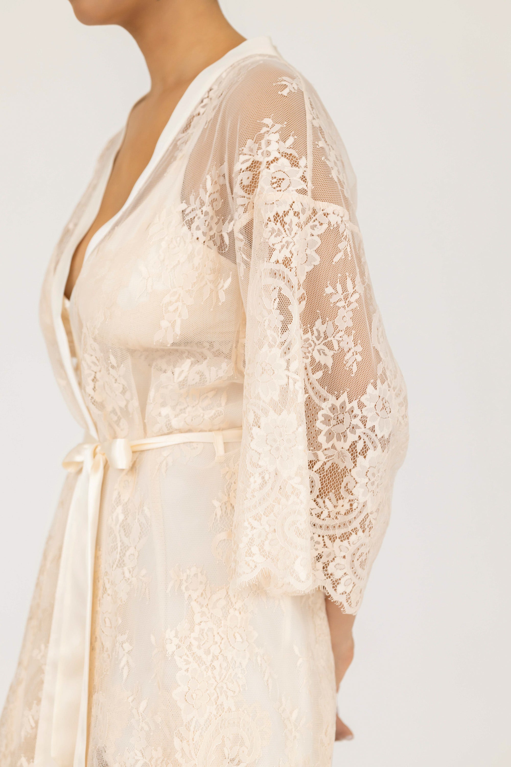 Hailey Love Short Lace Robe