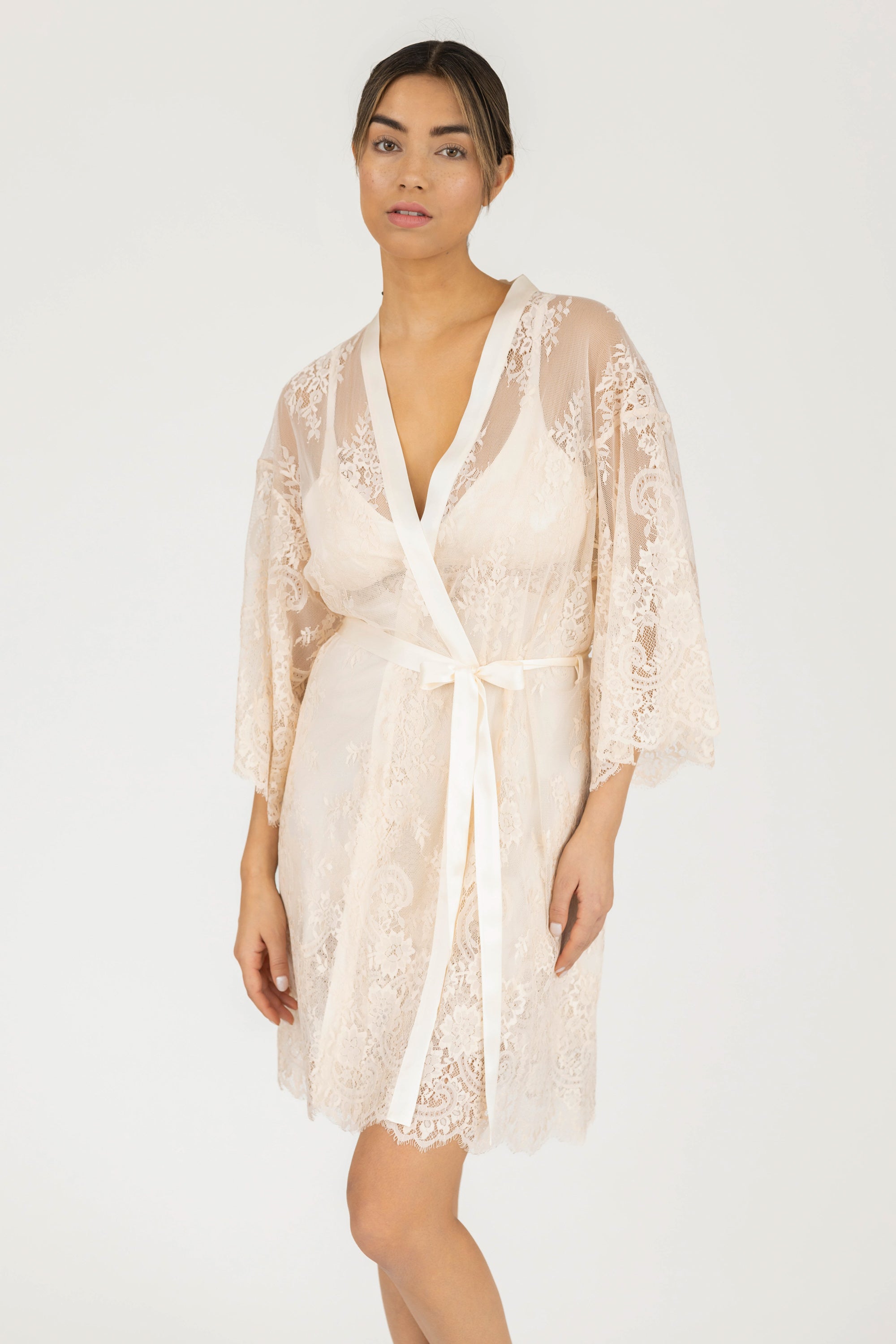 Hailey Love Short Lace Robe