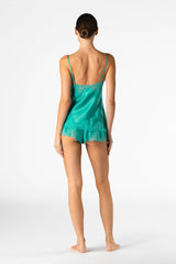Morgan Lace Spaghetti Silk Camisole