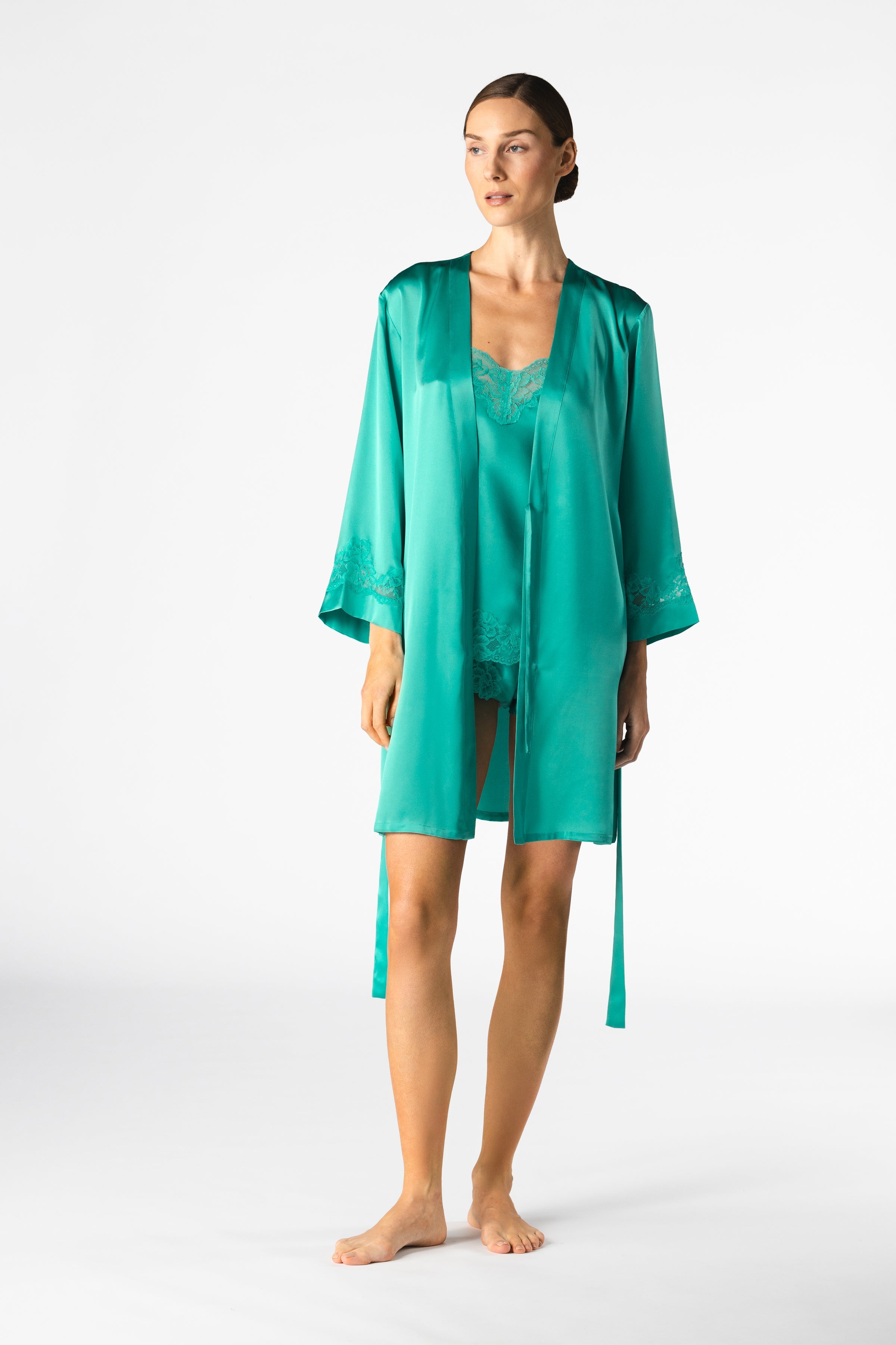 Morgan Lace Spaghetti Silk Camisole