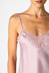 Morgan Lace Spaghetti Silk Chemise