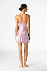 Morgan Lace Spaghetti Silk Chemise