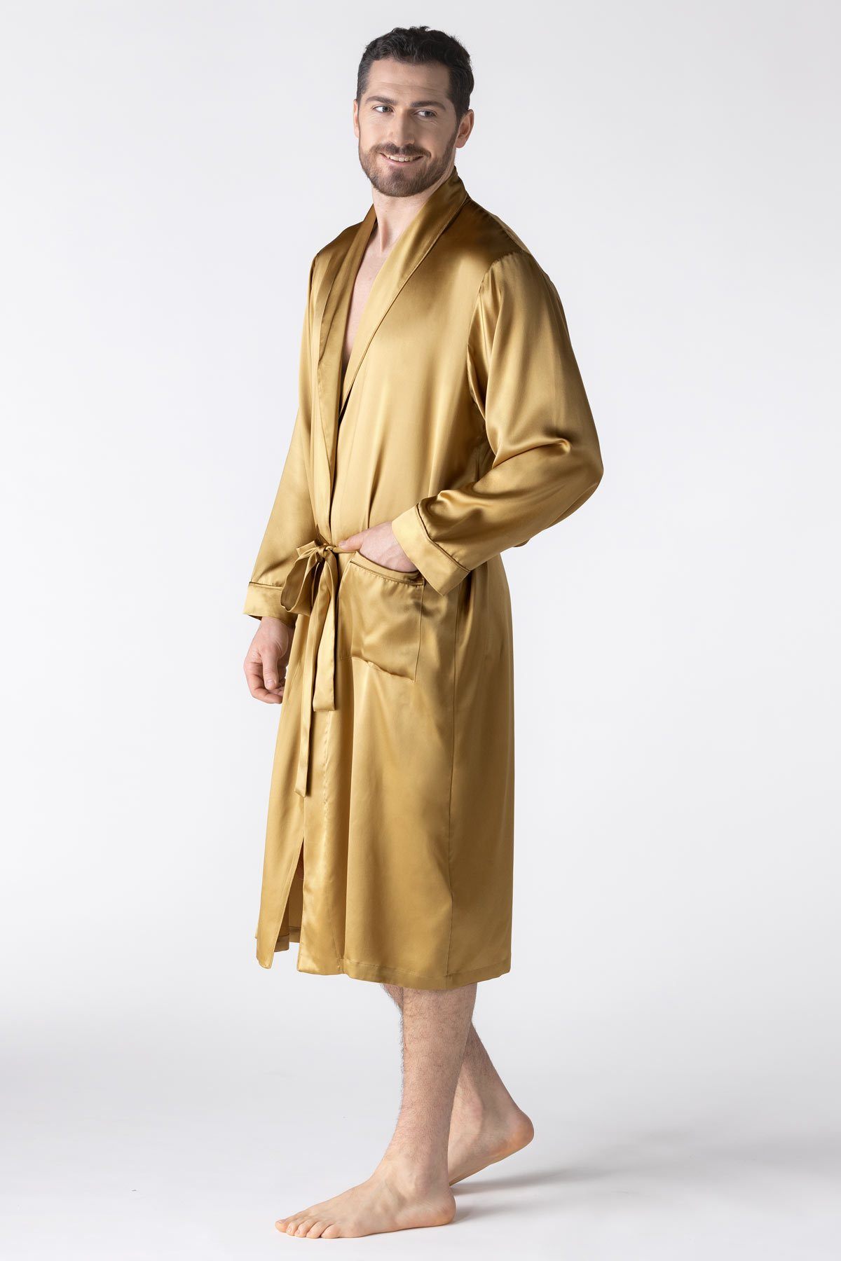 NK IMODE Men Silk Robe