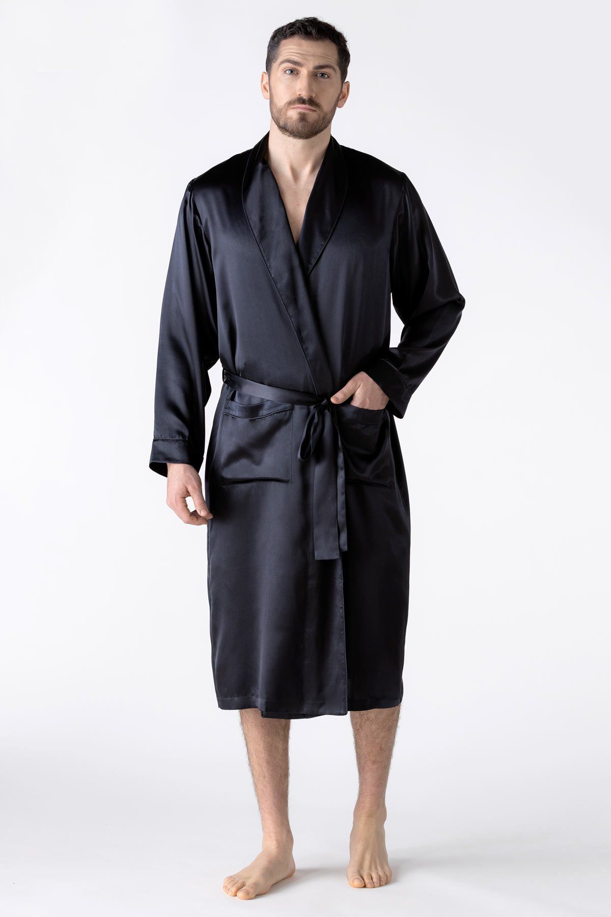 NK IMODE Men Silk Robe