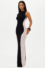 Nyx Knitted Maxi Dress in Black