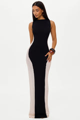 Nyx Knitted Maxi Dress in Black