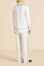 Anita Ivory Pajamas in Silk Satin