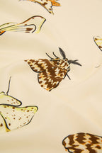 Arletty Opaline Cream Moth Pajamas in Cotton-Silk