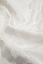 Bianca Liliana Ivory Floral Pajamas in Silk Jacquard