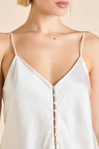 Blair Ivory Camisole Set in Silk Satin