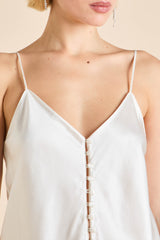 Blair Ivory Camisole Set in Silk Satin