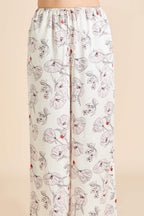 Bliss Rosalia Ivory Floral Camisole Set in Silk Satin