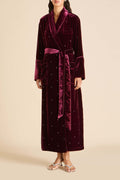 Capability Ritzy Red Crystal Robe in Silk Velvet