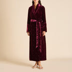 Capability Ritzy Red Crystal Robe in Silk Velvet